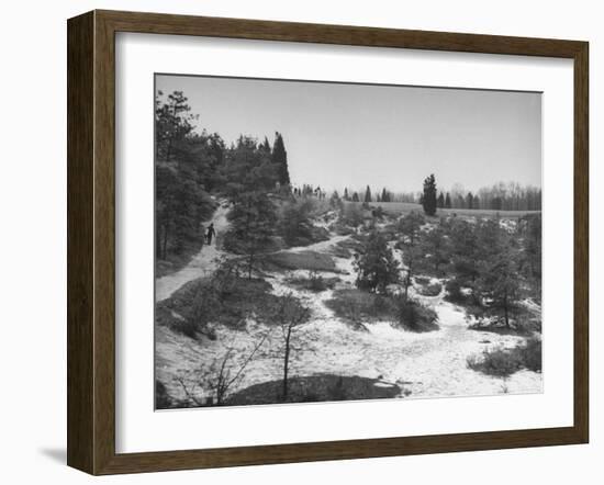 Typical Terrain on Pine Valley Golf Course, Where Masters Golf Tournament Is Being Held-null-Framed Photographic Print