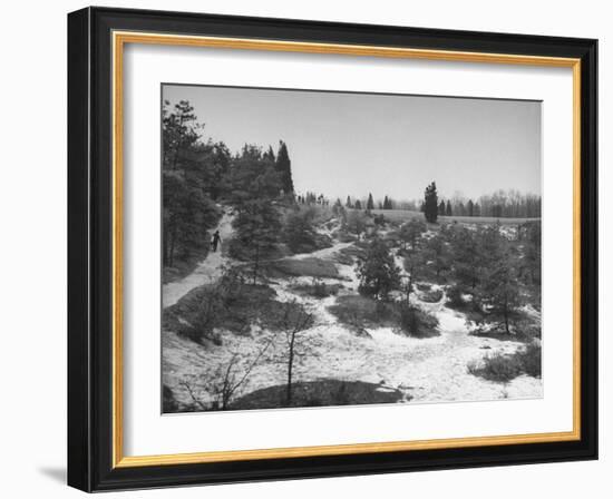 Typical Terrain on Pine Valley Golf Course, Where Masters Golf Tournament Is Being Held-null-Framed Photographic Print