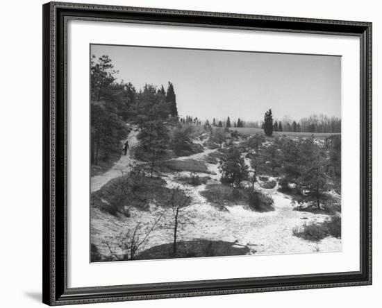 Typical Terrain on Pine Valley Golf Course, Where Masters Golf Tournament Is Being Held-null-Framed Photographic Print