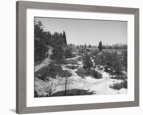 Typical Terrain on Pine Valley Golf Course, Where Masters Golf Tournament Is Being Held-null-Framed Photographic Print