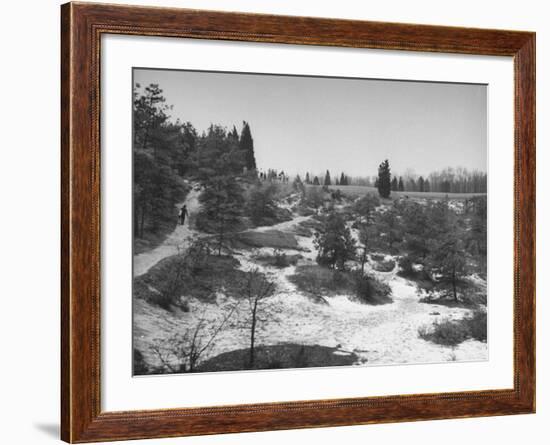 Typical Terrain on Pine Valley Golf Course, Where Masters Golf Tournament Is Being Held-null-Framed Photographic Print