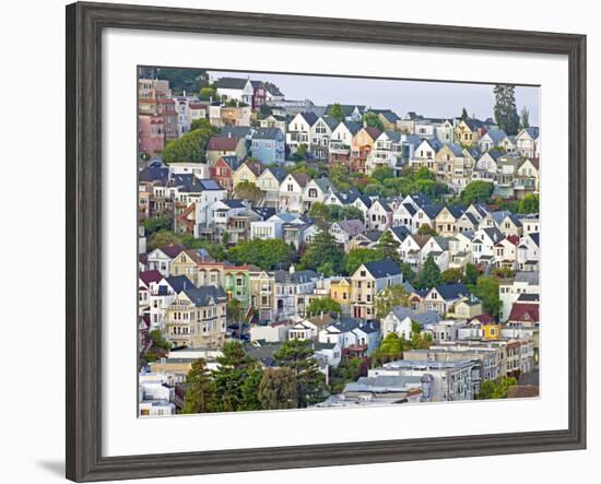 Typical Victorian Houses in San Francisco, California, United States of America, North America-Gavin Hellier-Framed Photographic Print