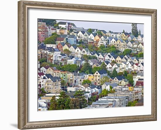 Typical Victorian Houses in San Francisco, California, United States of America, North America-Gavin Hellier-Framed Photographic Print