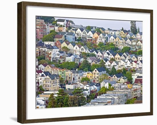 Typical Victorian Houses in San Francisco, California, United States of America, North America-Gavin Hellier-Framed Photographic Print