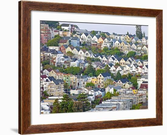 Typical Victorian Houses in San Francisco, California, United States of America, North America-Gavin Hellier-Framed Photographic Print