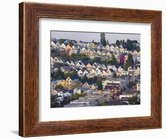 Typical Victorian Houses in San Francisco, California, USA-Gavin Hellier-Framed Photographic Print