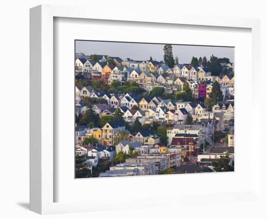 Typical Victorian Houses in San Francisco, California, USA-Gavin Hellier-Framed Photographic Print