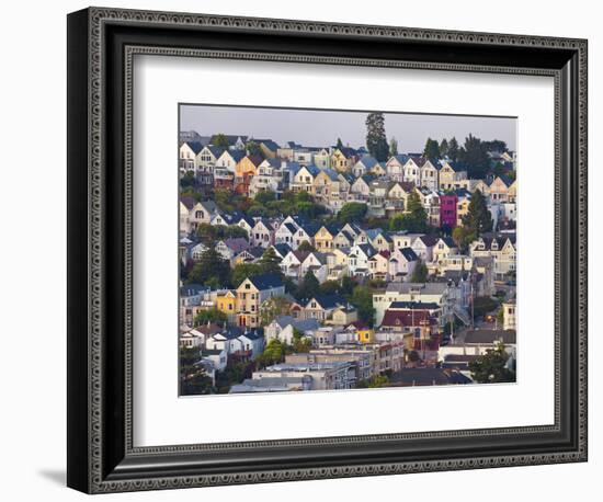 Typical Victorian Houses in San Francisco, California, USA-Gavin Hellier-Framed Photographic Print