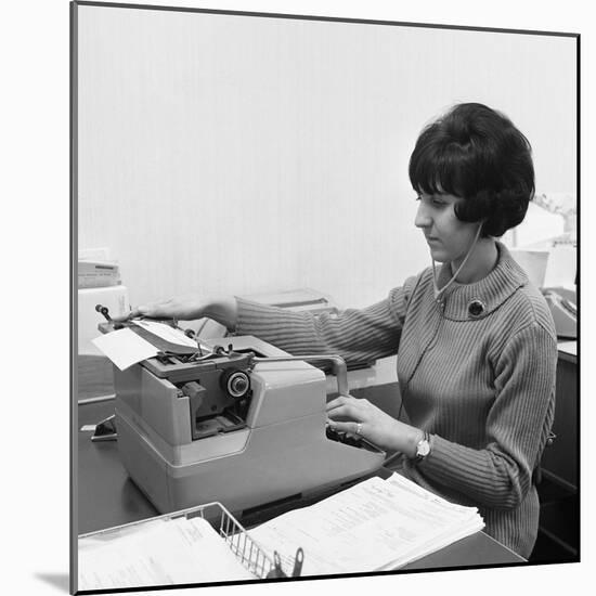 Typist, 1967-Michael Walters-Mounted Photographic Print