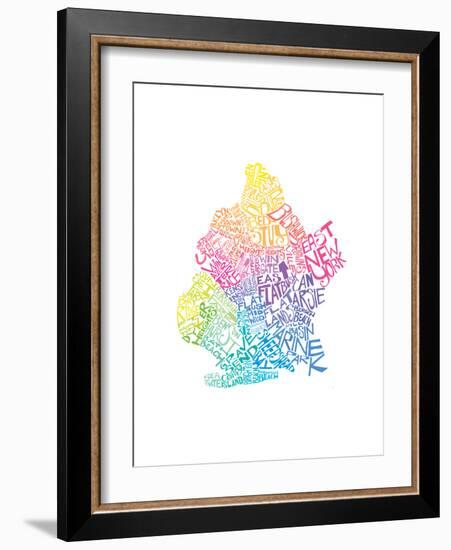 Typographic Brooklyn Spring-CAPow-Framed Premium Giclee Print