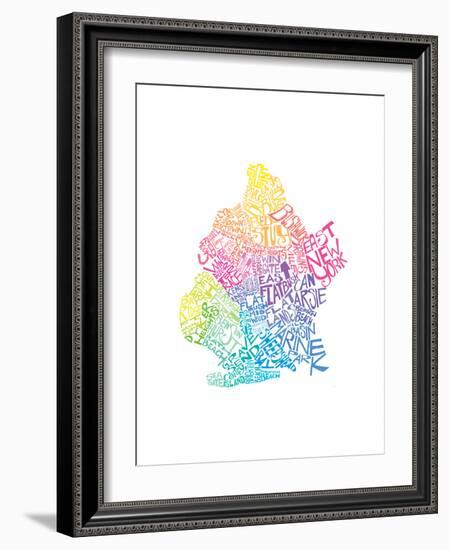 Typographic Brooklyn Spring-CAPow-Framed Premium Giclee Print