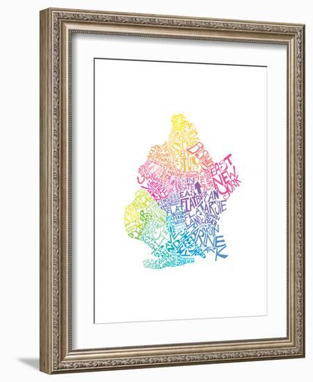 Typographic Brooklyn Spring-CAPow-Framed Art Print