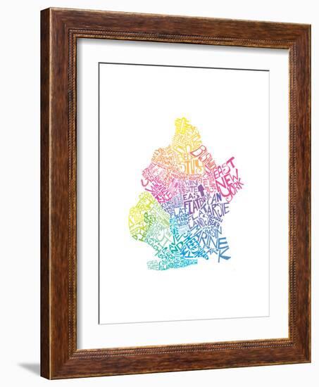 Typographic Brooklyn Spring-CAPow-Framed Art Print