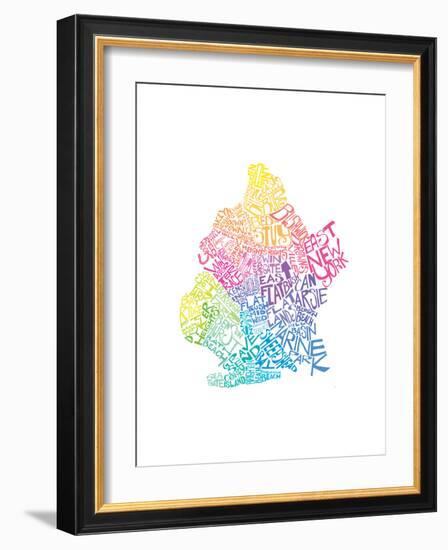 Typographic Brooklyn Spring-CAPow-Framed Art Print