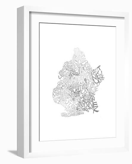 Typographic Brooklyn Winter-CAPow-Framed Premium Giclee Print