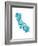 Typographic California Teal-CAPow-Framed Art Print