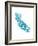 Typographic California Teal-CAPow-Framed Art Print