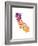 Typographic California Warm-CAPow-Framed Premium Giclee Print