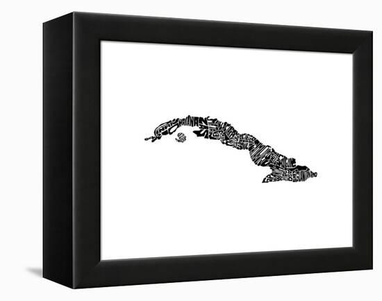 Typographic Cuba-CAPow-Framed Stretched Canvas