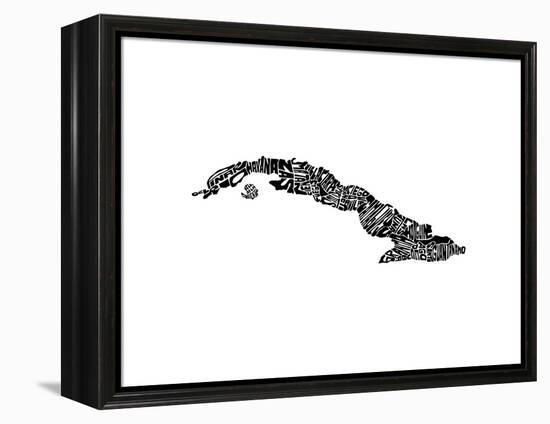 Typographic Cuba-CAPow-Framed Stretched Canvas