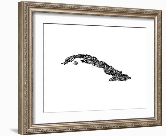 Typographic Cuba-CAPow-Framed Premium Giclee Print