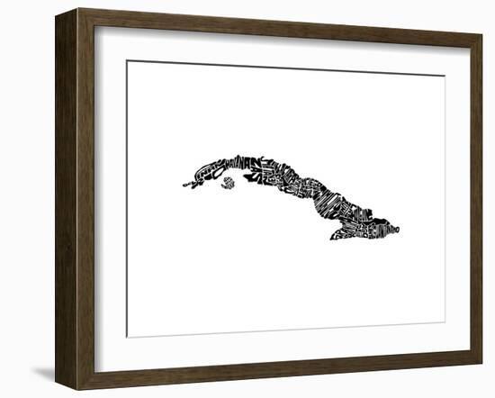 Typographic Cuba-CAPow-Framed Premium Giclee Print