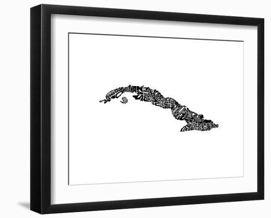 Typographic Cuba-CAPow-Framed Premium Giclee Print