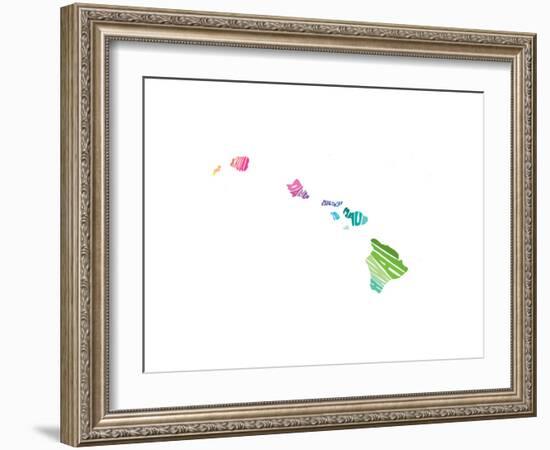 Typographic Hawaii Spring-CAPow-Framed Premium Giclee Print