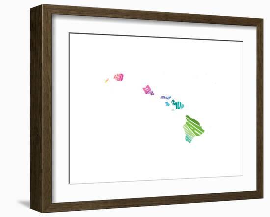 Typographic Hawaii Spring-CAPow-Framed Premium Giclee Print