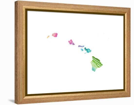 Typographic Hawaii Spring-CAPow-Framed Stretched Canvas