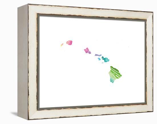 Typographic Hawaii Spring-CAPow-Framed Stretched Canvas