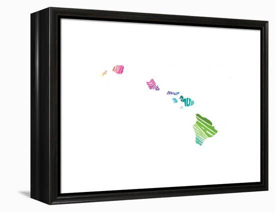 Typographic Hawaii Spring-CAPow-Framed Stretched Canvas