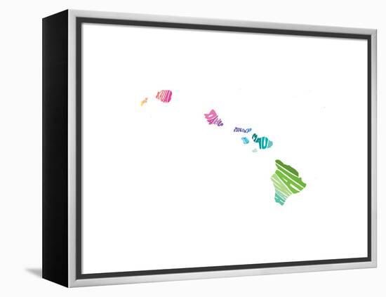 Typographic Hawaii Spring-CAPow-Framed Stretched Canvas