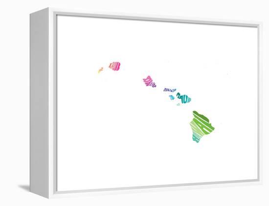 Typographic Hawaii Spring-CAPow-Framed Stretched Canvas