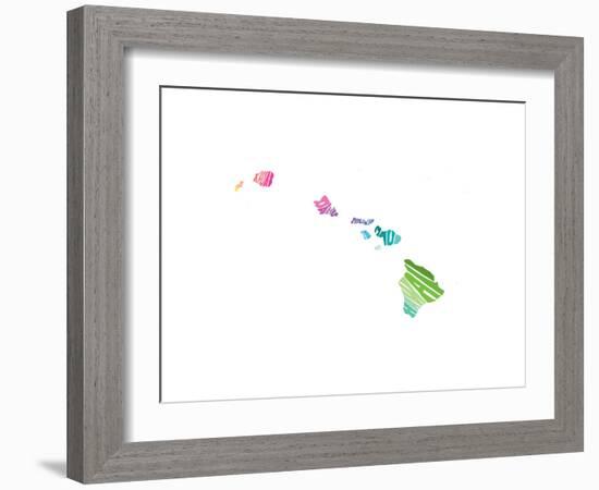 Typographic Hawaii Spring-CAPow-Framed Art Print