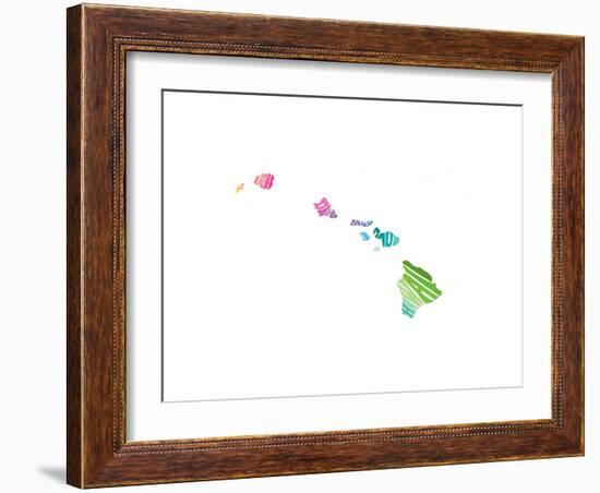 Typographic Hawaii Spring-CAPow-Framed Art Print