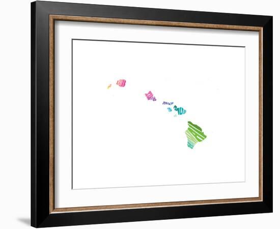 Typographic Hawaii Spring-CAPow-Framed Art Print