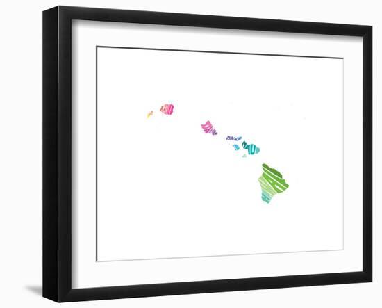 Typographic Hawaii Spring-CAPow-Framed Art Print