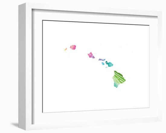 Typographic Hawaii Spring-CAPow-Framed Art Print