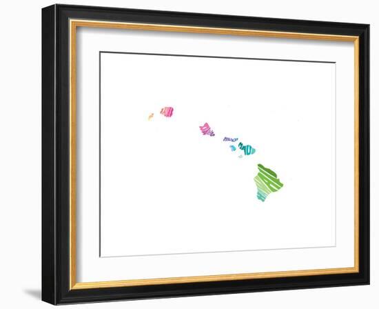 Typographic Hawaii Spring-CAPow-Framed Art Print