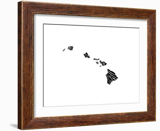 Typographic Hawaii-CAPow-Framed Art Print