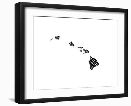 Typographic Hawaii-CAPow-Framed Art Print