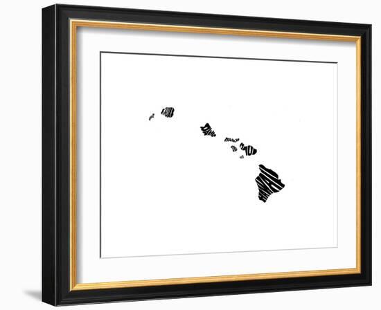 Typographic Hawaii-CAPow-Framed Art Print