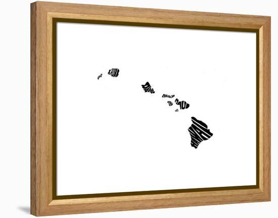 Typographic Hawaii-CAPow-Framed Stretched Canvas