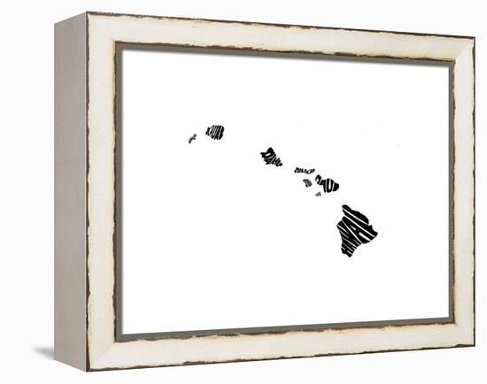 Typographic Hawaii-CAPow-Framed Stretched Canvas