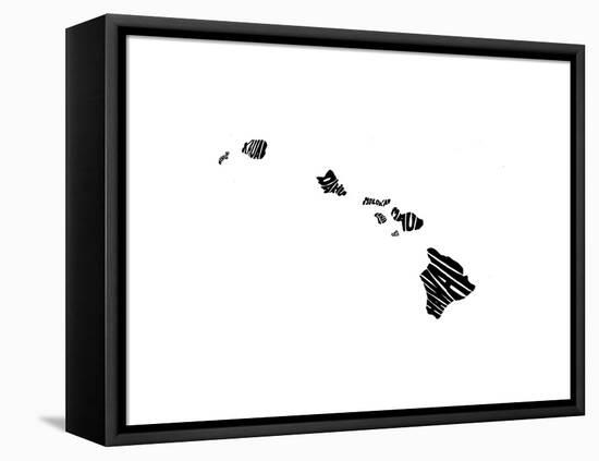Typographic Hawaii-CAPow-Framed Stretched Canvas