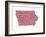 Typographic Iowa Maroon-CAPow-Framed Art Print