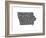 Typographic Iowa-CAPow-Framed Art Print