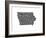 Typographic Iowa-CAPow-Framed Art Print