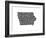 Typographic Iowa-CAPow-Framed Art Print